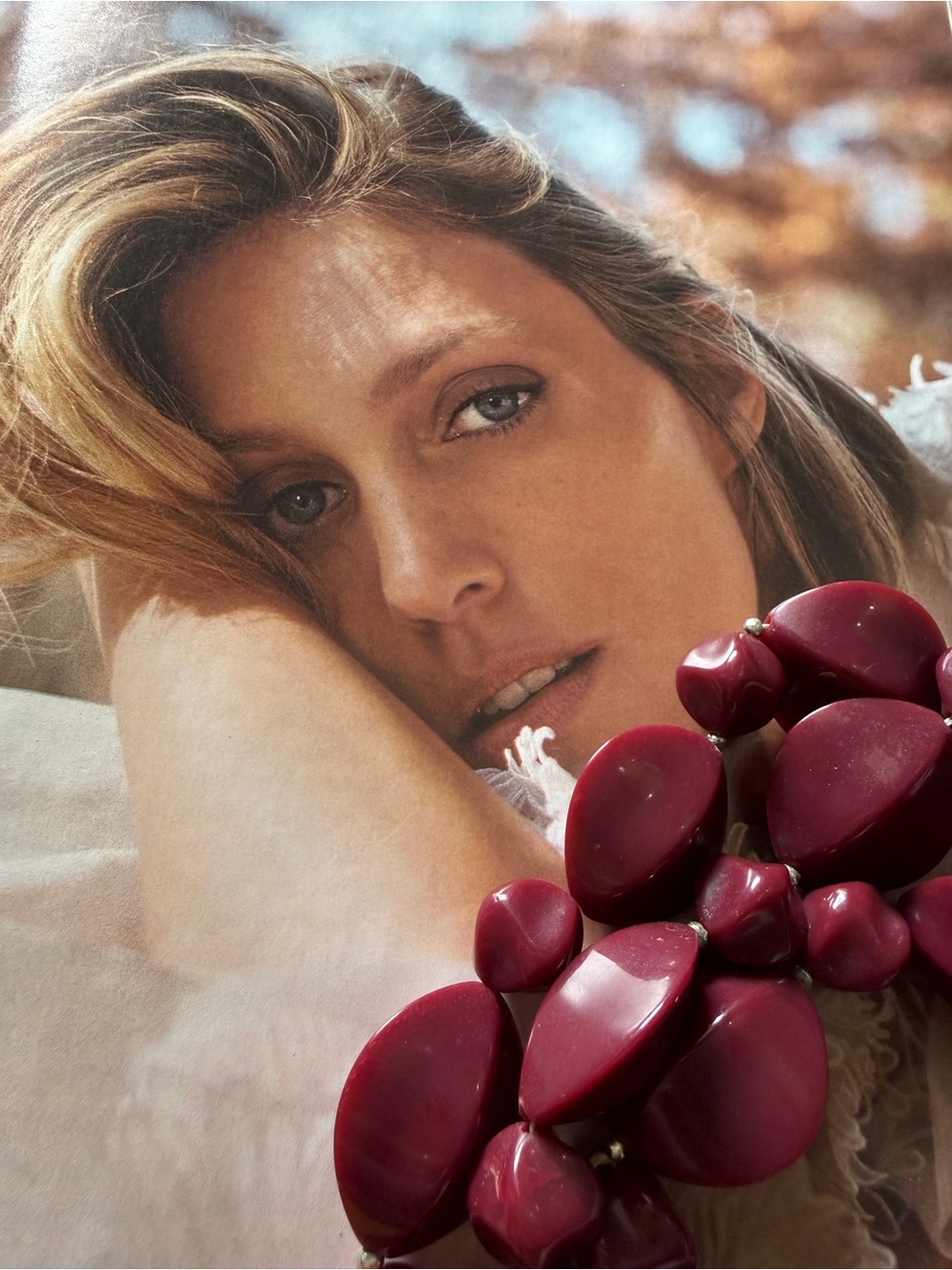 Statement Berry Red burgundy Necklace